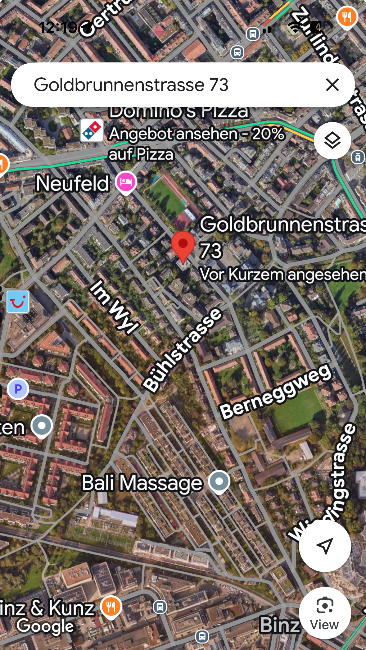 Raumansicht Praxis Zürich